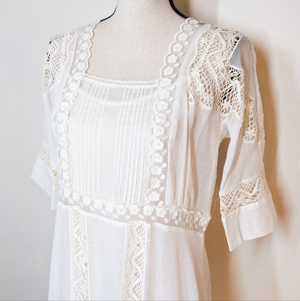 🦋LAST🦋 NWT Blue Boheme Victoria Ivory Lace Maxi - Picture 2 of 6